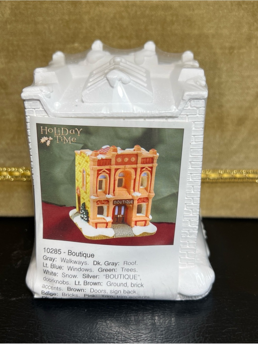Holiday Time Creative Crafts 10285 Boutique Xmas Ready to Paint NOS Sealed Rare
